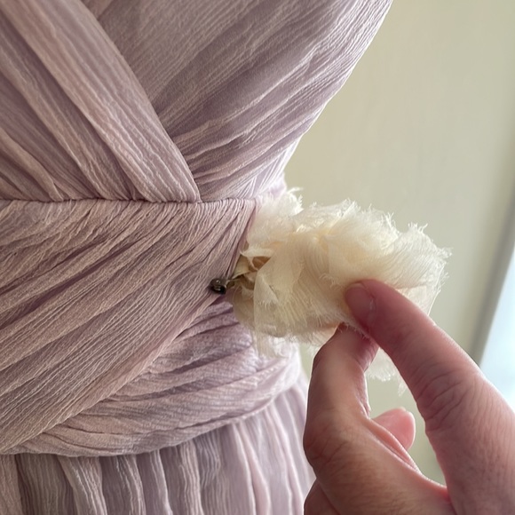 Melissa Sweet Lilac Purple Chiffon Sleeveless Formal Dress Knee Length SZ 8 - Picture 5 of 9